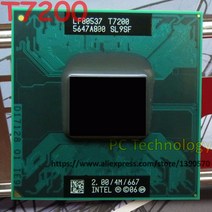 [케이로] 132862 오리지널 인텔 코어 2 듀오 프로세서 T7200 CPU (4M 200GHz 667MHz) 소켓 479 지원 1 일 이내에 945