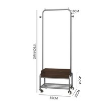 옷걸이행거 튼튼한 철제행거 의류 매장용 옷가게 행거, 공식 표준, 스테인레스 갈색