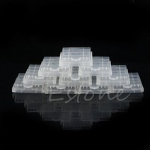 블랙박스보조배터리 83xc 10pcs 하드 플라스틱 배터리 케이스 홀더 보관 상자 4x, 검은색