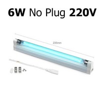 자외선살균기 방역소독기 자외선소독기 T5 UC 튜브 석영 램프 살균기 AC 220V 110V 오존 빛 자외선 소독 De, 01 6W-220V