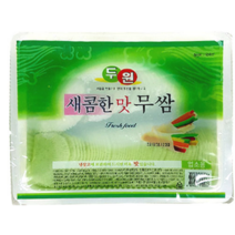 도매 업소용 두원 무쌈 와사비무쌈(녹색) 쌈무 2.8kg 4팩