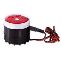 도난방지 1Pc 유선 미니 사이렌 슈퍼 큰 소리로 내구성 실내 홈 보호 보안 사운드 경보 시스템 120dB DC 12V 레드 amp 블랙, 01 as picture show