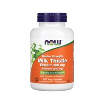 NOW Foods 2배강도 밀크시슬 300mg 200캡슐 실리마린, 1개, 기본