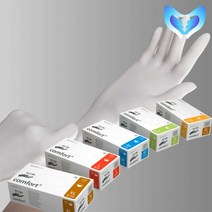 튼튼한 라텍스 니트릴 위생 장갑 병원 XS S M L XL 화이트 블루 블랙 100매, 5. 니트릴장갑(블랙), Small, 소(S)