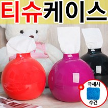 도매짱 (domejjang) 동글이 휴지 케이스 두루마리 화장지, 레드