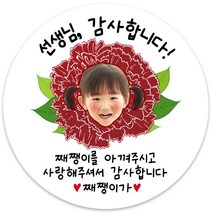 봉봉북스 주문제작 어버이날 스승의날 감사 용돈봉투 현금봉투 선물 포장 포토 카네이션 스티커 포장데코스티커, 08포토, 63mmx63mm