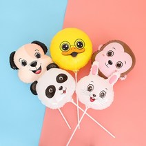 [피앤비유니티] 애니멀귀요미 호일풍선(스틱불포함), 기린 18인치호일풍선