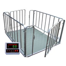 산업용 전자 저울 톤백 플랫폼 바닥 대형 무게 측정기, 1.5x1.5m/3톤+울타리+계기 방수 커버
