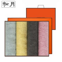 타올 송월타올 뱀부 라이트무지 4매선물세트 쇼핑백, 색상:골고루(랜덤)