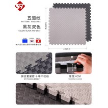 층간 소음 두꺼운 퍼즐 매트 바닥 셀프 시공 주짓수 태권도 고양이 두께 4cm, 5선 블랙 그레이 두께 4.0cm