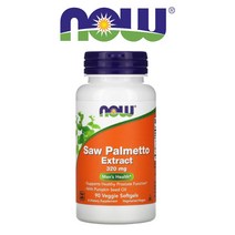 NOW Foods 쏘팔메토 미국산 호박씨오일 SawPalmetto Berry Extract 320mg 비건 90 베지소프트젤