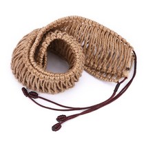 행드럼 텅드럼 손드럼 스틸 포장 꼰 로프 수제 handpan 짠 등나무 로프 타악기, 적갈색