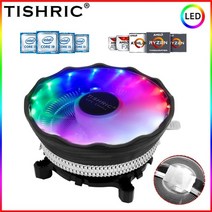 tishric 알루미늄 라이젠 am4 프로세서 쿨러 lga11551700775i3i5i7i9am3am2 cpu 냉각 팬 3pin air cpu 쿨러 방열판, RGB CPU 쿨러, 없음, 라이젠 am4 소켓