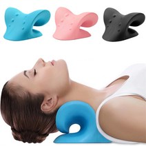 닉킴 C커브 경추 목 베개 목 스트레칭 기구 넥스트레쳐 거북목 일자목 뒷목 지압 목 마사지기, 핑크(C형)