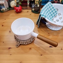 일본 노다호로 POCHKA 법랑 손잡이 밀크팬 이유식 소스 인덕션 편수 1인 냄비
