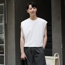 붐스타일 2COLOR 오버핏 트임 나시