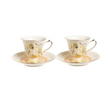 Lepei 르네상스 프렌치 앤티크 팰리스 커피잔 세트, 2개입, 밀이삭