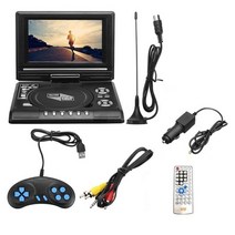 DVD플레이어 에듀플레이어 비디오플레이어 7.8 인치 휴대용 hd tv 홈 자동차 dvd vcd cd mp3 dvd usb 카드 rca tv portatil 케이블 게임 lcd, 빨간색