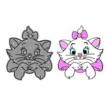 고양이 밥그릇 강아지 식기 물그릇 귀여운 마리 금속 절단 다이 디즈니 귀족 컷 DIY 스크랩북 카드 제작 장식 종이 공예 새로운 2022, [01] China, [03] 53x62mm