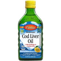 칼슨랩 노르웨이 대구간유 천연레몬향 1000mg, 250ml