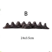 붓 걸이 받침대 거치대 1pcs 루트 조각 및 나무 검은 catalpa 장식품 패턴 펜 홀더 펜 브러시 서예 도서관 네 보물 34, b