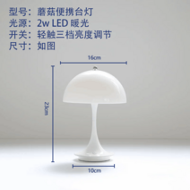 루이스 폴센 판텔라 디자인 램프 단스탠드 320 화이트 무드등 테이블 오팔 책상 침실 협탁 거실, Panthella Portable, 터치스위치