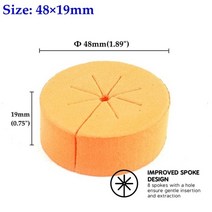 15pcs 48/70mm 수경 Syetem 복제 고리 바구니 미디어 EVA 거품 심기 스폰지 정원 토양 재배 뿌리 고정 장치, 오렌지 48mm