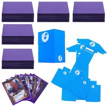 DeELF Panda Card Sleeves 500 ct TCG MTG 카드 슬리브 벌크 데크 프로텍터 표준 카드 슬리브 코드 매직 더 게더링 포켓몬 및 수집용 게임 카드, Purple Matte