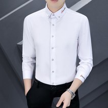 DFMEI 가을 겨울 남자 셔츠 긴팔 스트라이프 셔츠 코디 패션