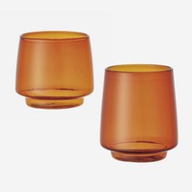 킨토 내열유리컵 세피아 텀블러 370ml - 엠버