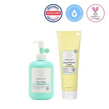 베베구루 쫀쫀 고보습 신생아 유아 아기 로션 + 촉촉 바디워시 퓨어솝, 250ml x 1개 + 300ml x 1개