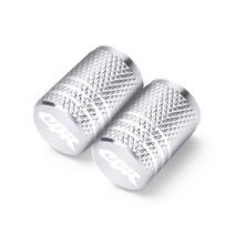 바이크 오토바이 CNC 알루미늄 휠 타이어 밸브 스템 캡 혼다 CBR 125R 600 F4i 650F/R 1100XX 1000F cbr 954 1000 RR 900RR 250R, 10 2Pcs Silver