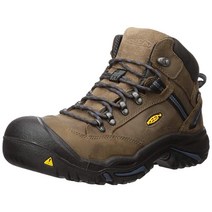 KEEN 남성용 유틸리티 브래덕 미드 스틸 토 방수 작업 부츠 작업화 안전화 바이슨/, Bison/Ensign Blue, 14