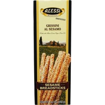 알레시 그리시니 세사모 브레드스틱 4.4oz(125g) 12팩 Alessi Grissini Sesame Breadsticks, 1개