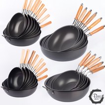 국산 코팅 웍 업소용 궁중팬, 5.경질코팅 자루 중국팬, 42cm, 1개
