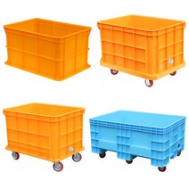 SK플라스틱 점보박스 점보상자 운반구, 점보상자1000L(우레탄바퀴포함)측면배출구