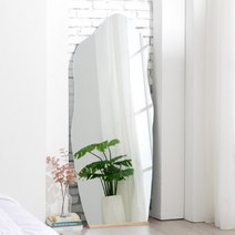 유니크디자인 의류매장용 스탠드형 인테리어 전신 거울(70cm) 날씬 나무 예쁜 가게