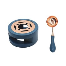왁스 씰 워머 키트 왁스 씰 용광로 멜팅 스푼 씰 왁스 멜팅 퍼니스 도구 (더스티 블루)