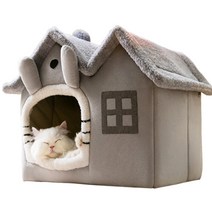 헤이재키 대형 강아지 고양이집 쿠션 방석 애견하우스, 고양이집+쿠션방석