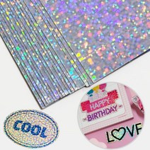 홀로그램지 특수 반짝이 아트지 스티커종이 고급 부착 땡땡이무늬 라벨 시트지 무지개컬러 프린트용지