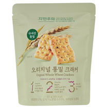 자연주의 오리지널 통밀 크래커 80g 친환경 유기농 디저트 스낵, 3개