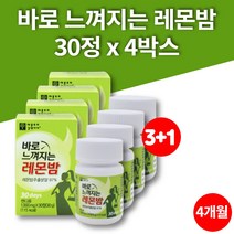 코스트코 리얼 레몬밤 알약 환 정 잎 추출분말 레몬밥 로즈마린산 무첨가물 폴리페놀 플라보노이드, 4개