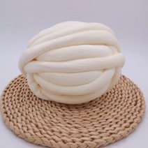 자이언트얀 겨울 벨벳 얀 밍크 망고 털 뜨개 실 왕모찌실 가방뜨기 직경2cm, 2센티 누런 250g