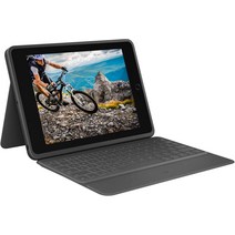Logitech Rugged Folio - 아이패드 (7세대 8세대 9세대) 보호 키보드 케이스 스마트 커넥터와 내구성 있, 한개옵션0, 기본
