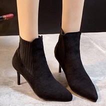 밍브띠 여성 스틸레토 하이힐 첼시 부츠