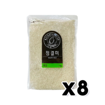 청결미 국산 소포장쌀 1kg x 8개, 단품