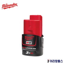 밀워키 배터리 레드 리튬이온 M12 B3 M12B3 12V 전용 3.0Ah