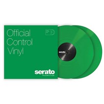Serato SCV-PS-BLK-OJ 컨트롤 바이닐 12인치 한 쌍 블랙, 12 Pair, Green