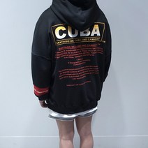 DV 남자 CUBA 박스 후드티