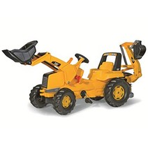 rolly toys CAT Construction Pedal Tractor: Backhoe Loader (Front Loader and Excavator/Digger) Youth, 1, Yellow